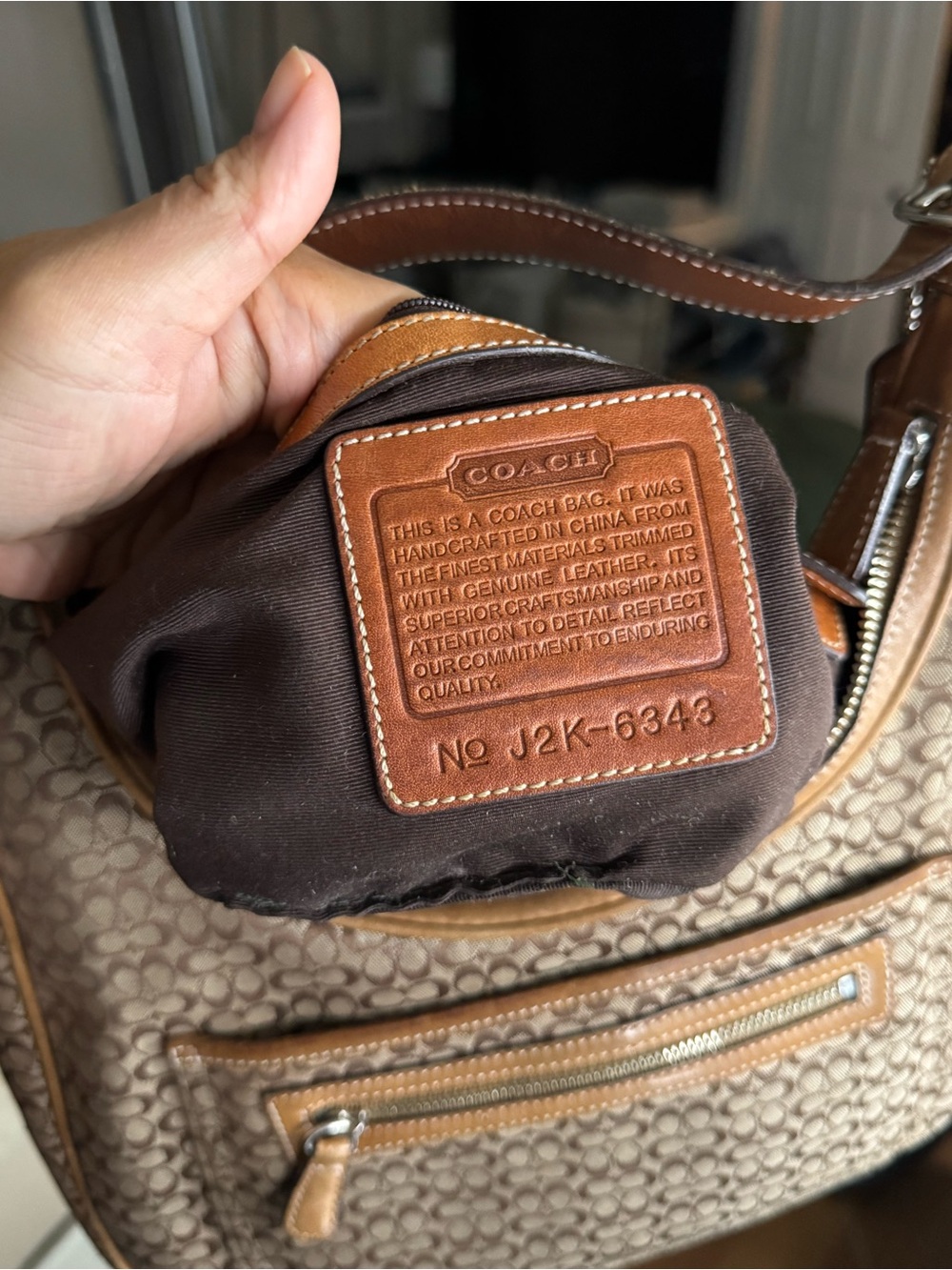 Vintage Coach Brown Signature Hobo Bag - Picture 9 of 13